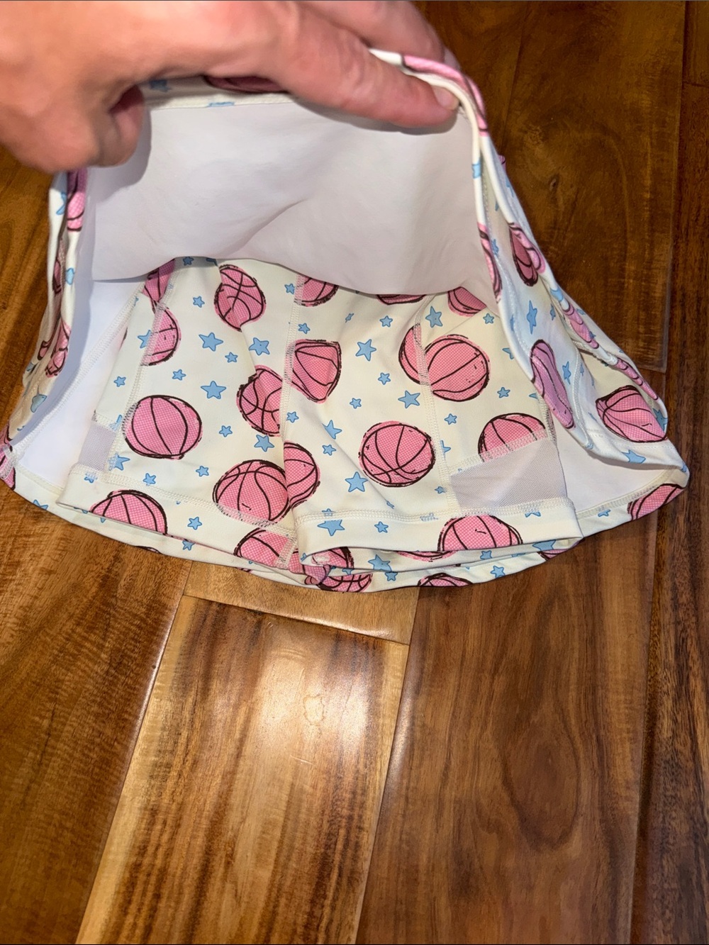 SweetHoney Pink & White Basketball Print Pajama Tank Top & Skirt Set - Picture 7 of 8